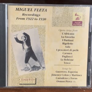 Miguel Fleta: Recordings from 1922 to 1930