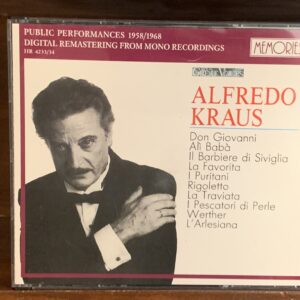 Alfredo Kraus: Public Performances 1958-1968
